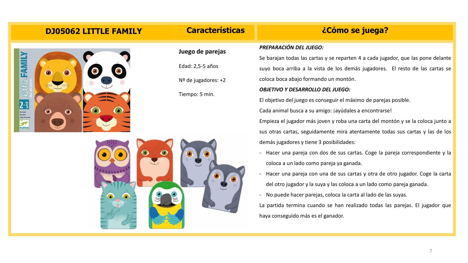 Little Family - Juego de mesa - Djeco - Desde 2 años Board Games