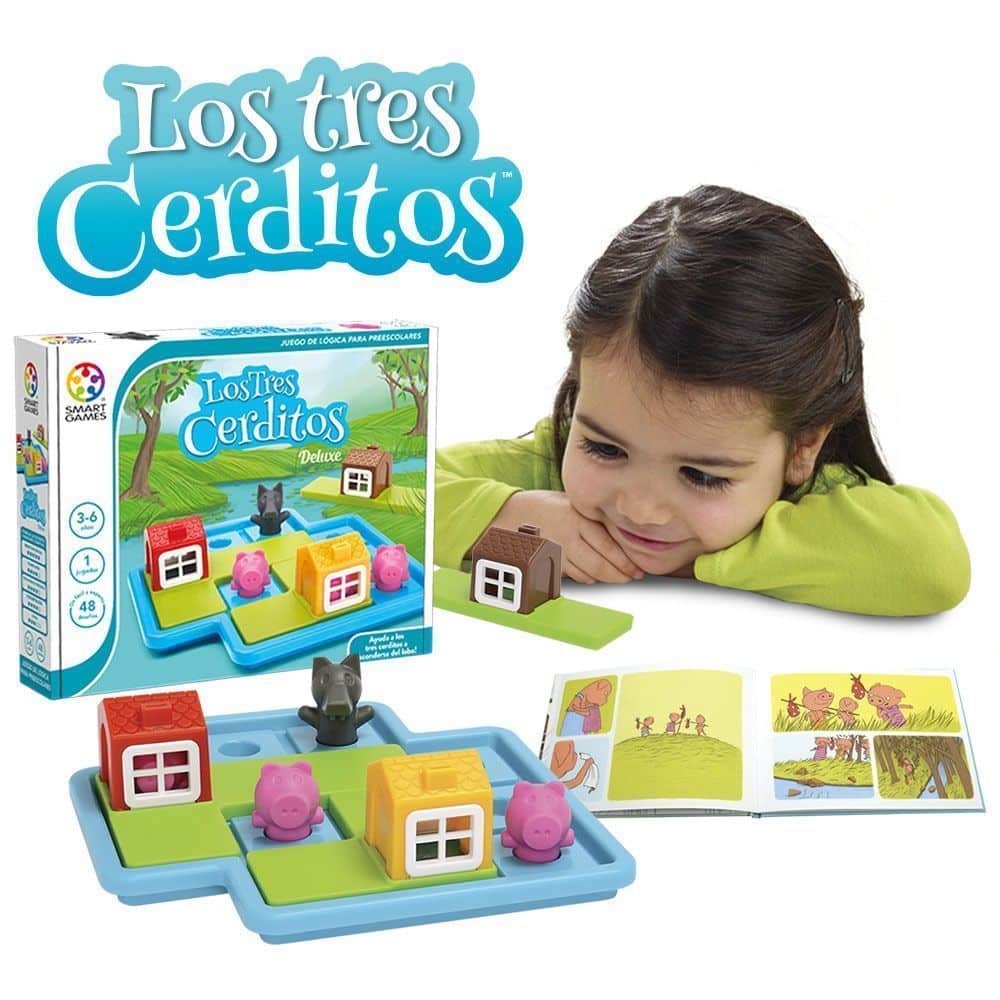 Los tres cerditos Deluxe - Juego de mesa - SMART GAMES - Desde 3 años