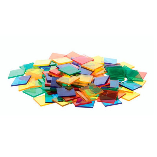 Losetas cuadradas translúcidas 25 y 19 mm - pack 300 piezas - Edx Education - Mi Juego Bonito