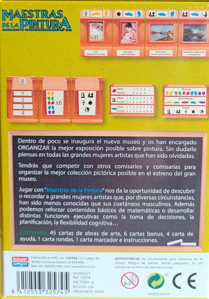 Maestras de la Pintura - Juego de mesa - FALOMIR - Desde 8 años Board Games