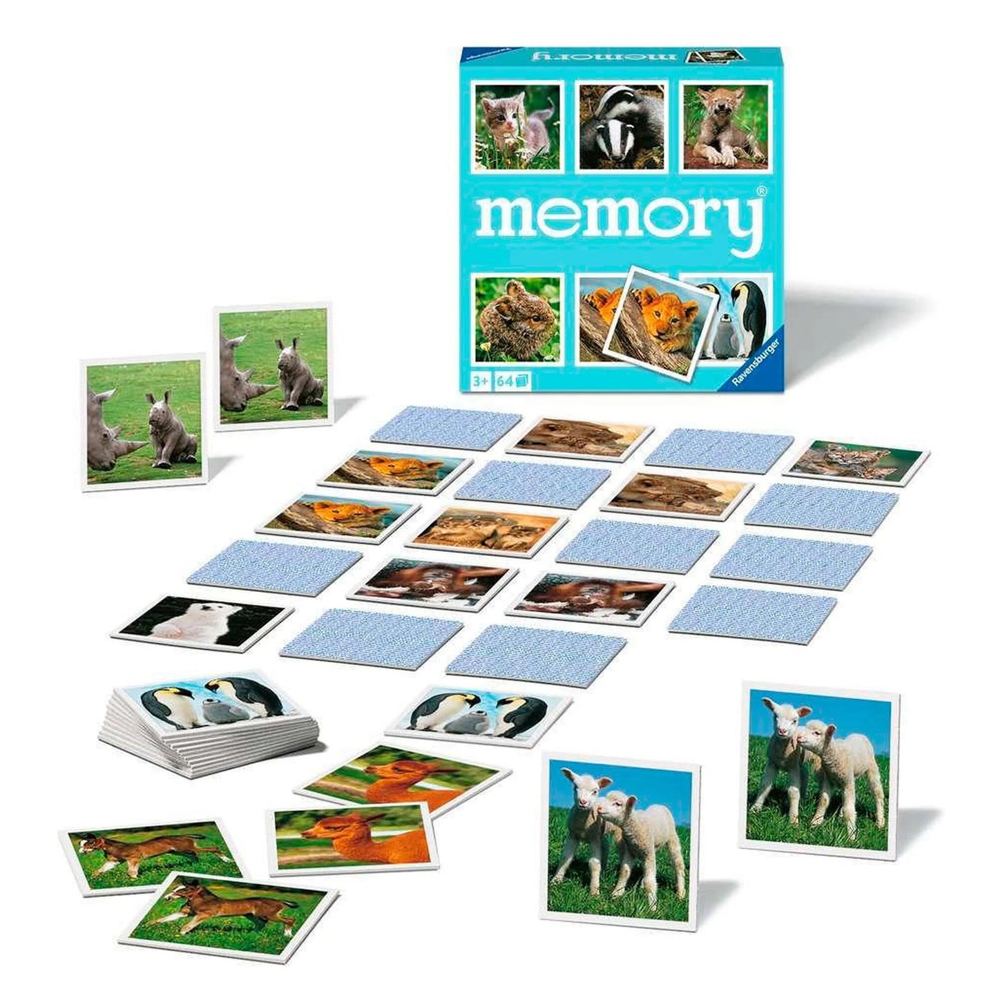 Memory Animales Bebés Juego 3 años Ravensburger
