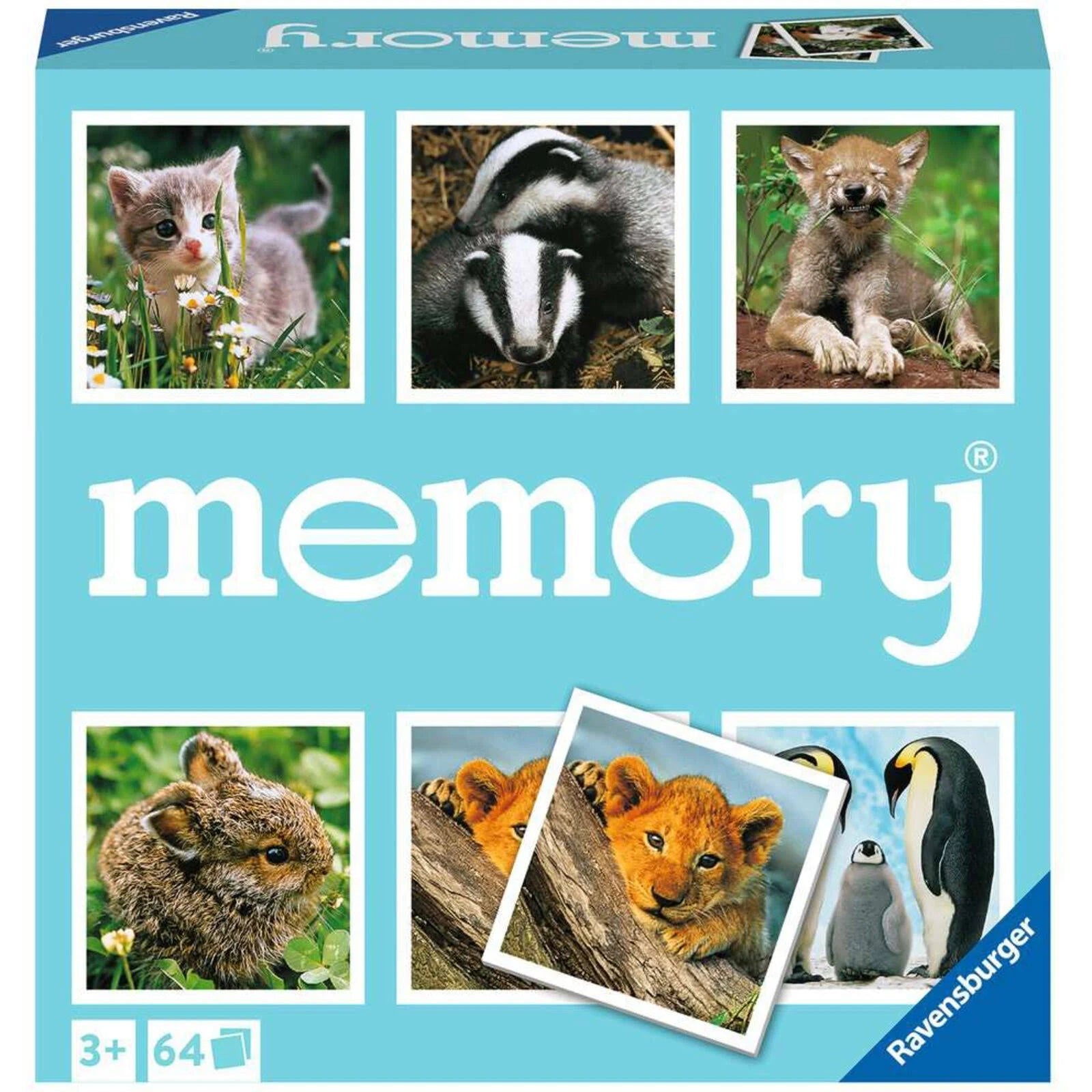 Memory Animales Bebés Juego 3 años Ravensburger
