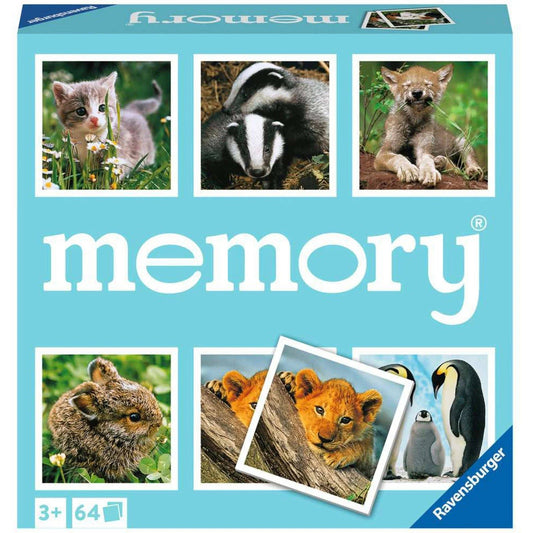 Memory Animales Bebés Juego 3 años Ravensburger
