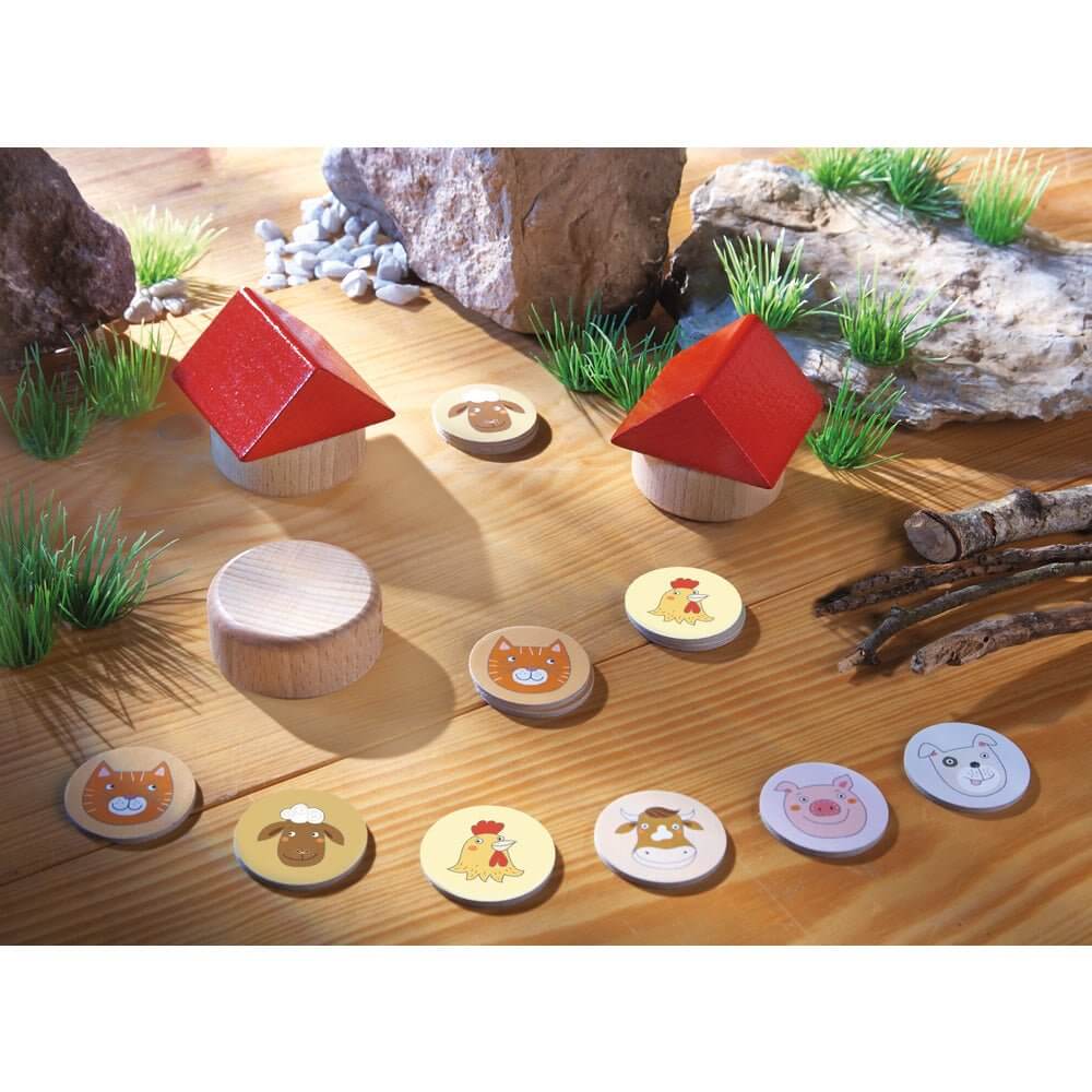Mis primeros juegos – Mi, ma, mú, ¿en qué casa vives tú? Juego de mesa desde los 2 años - Mi Juego Bonito