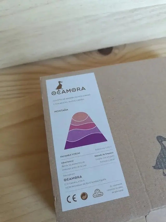 Montaña Púrpura de Madera Natural 5 pcs Ocamora Educational Toys