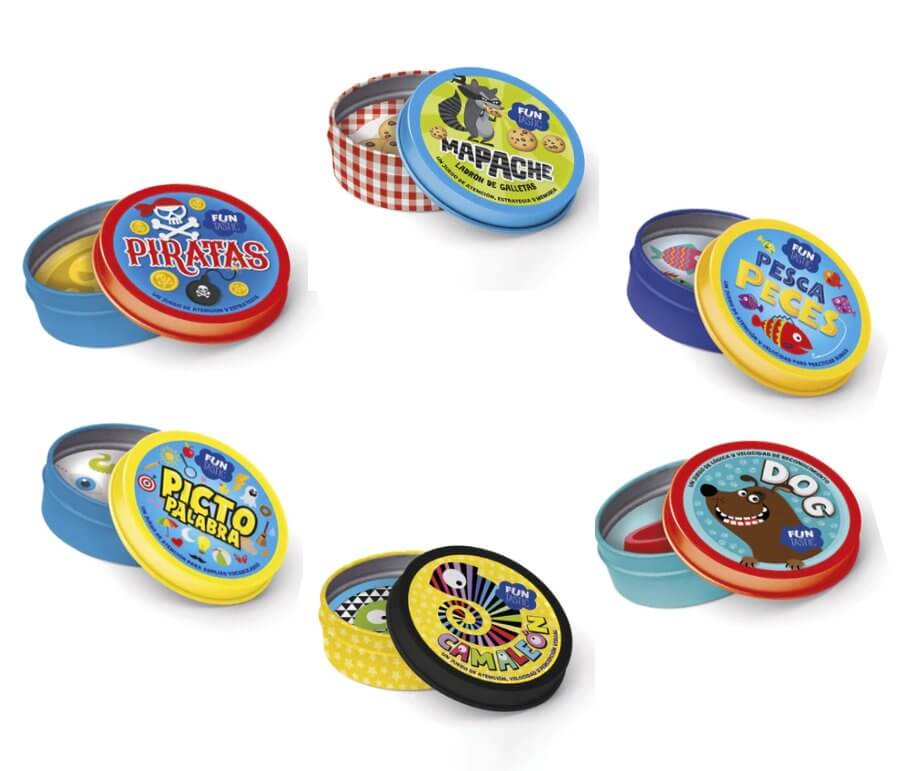Pack Juegos en lata Funtastic Pescapeces, camaleón,...) - Mi Juego Bonito