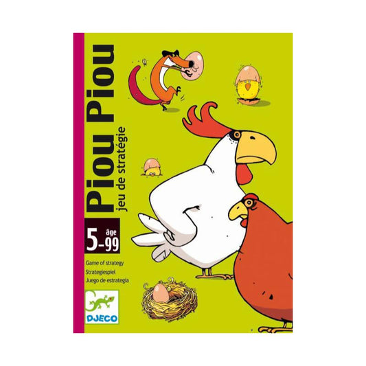 Piou Piou – Primer juego de cartas con huevos, zorros y pequeñas estrategias (5+ años · 2-4 jugadores) · Djeco