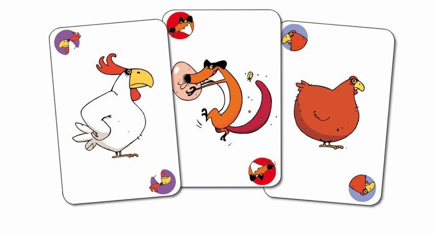 Piou Piou – Primer juego de cartas con huevos, zorros y pequeñas estrategias (5+ años · 2-4 jugadores) · Djeco
