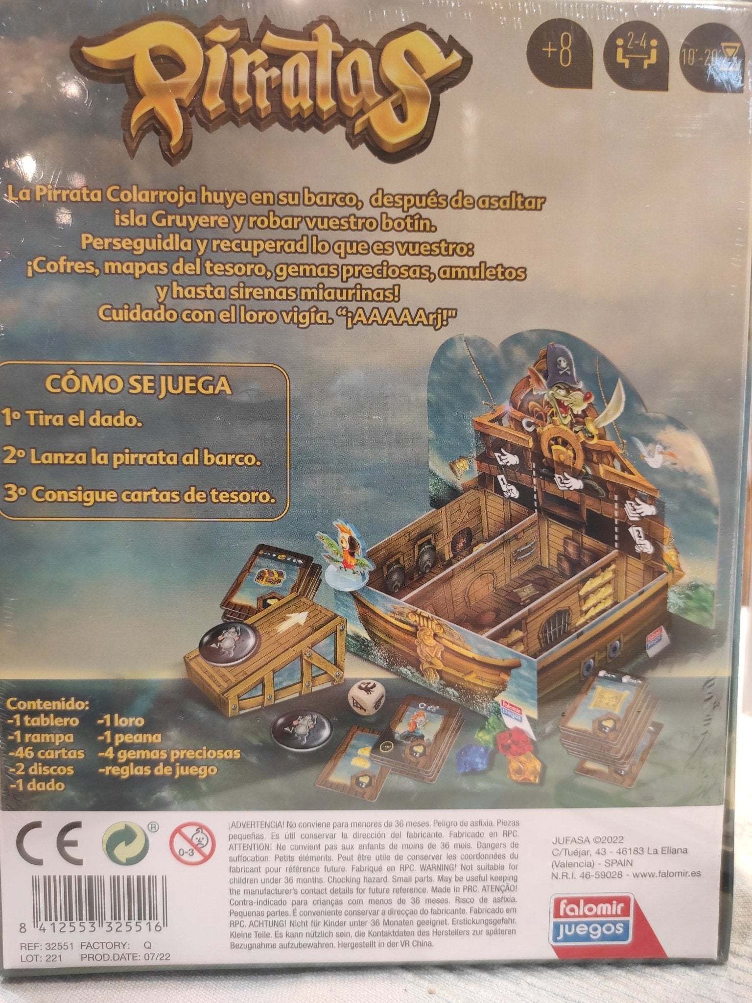 Pirratas - Juego de mesa - FALOMIR - Desde 8 años Board Games