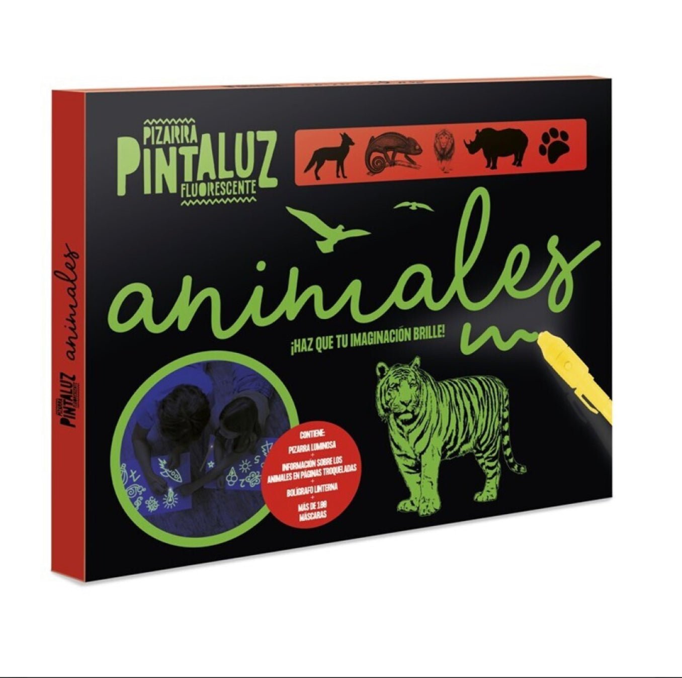 Pizarra Fluorescente - Pintaluz Animales - Mi Juego Bonito