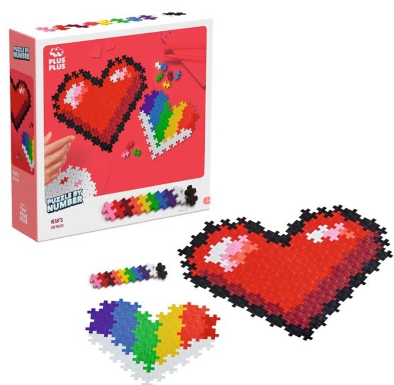 Puzzle By Number : Corazones - Puzzle y juego de construcción desde los 5 años - Mi Juego Bonito