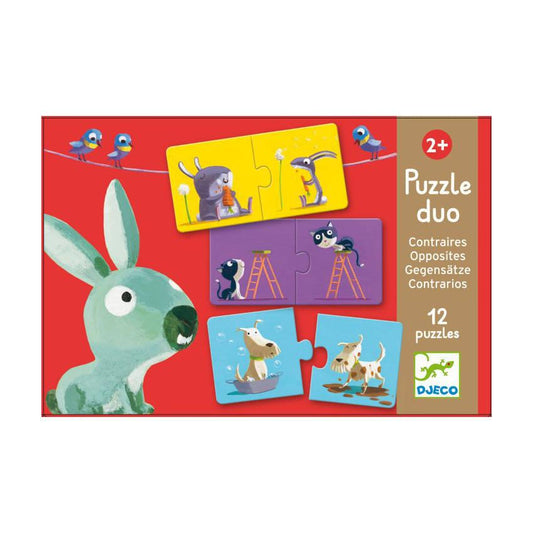 Puzzle dúo Contrarios Djeco Puzzles
