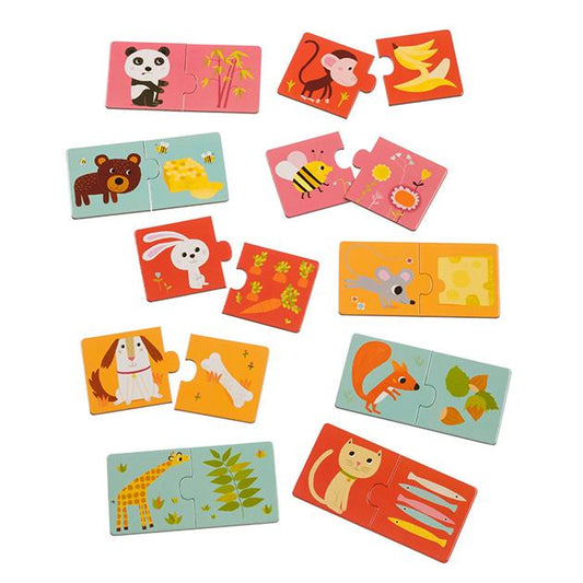 Puzzle dúo A Comer - Djeco Jigsaw Puzzles