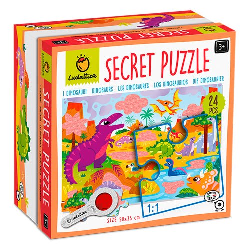 Secret Puzzle Dinosaurios 24 pcs - Ludattica - Mi Juego Bonito