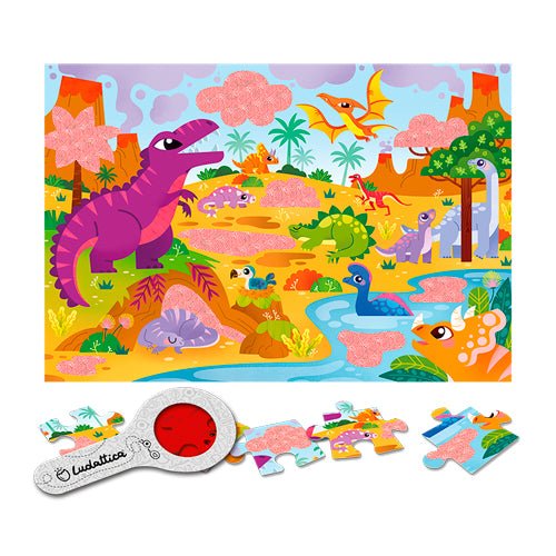 Secret Puzzle Dinosaurios 24 pcs - Ludattica - Mi Juego Bonito