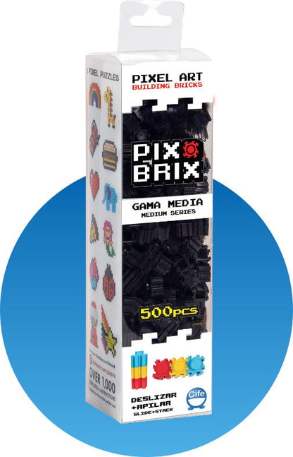 Set de 500 piezas negras Pix Brix Dark Series Juego de construcción