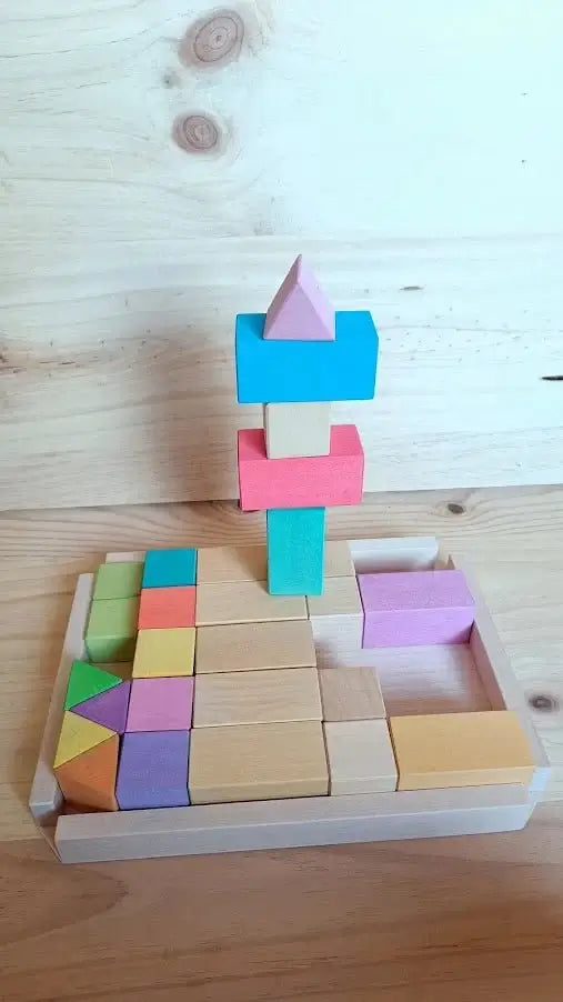 Set de construcción de madera 25 pcs - Ocamora - Mi Juego Bonito