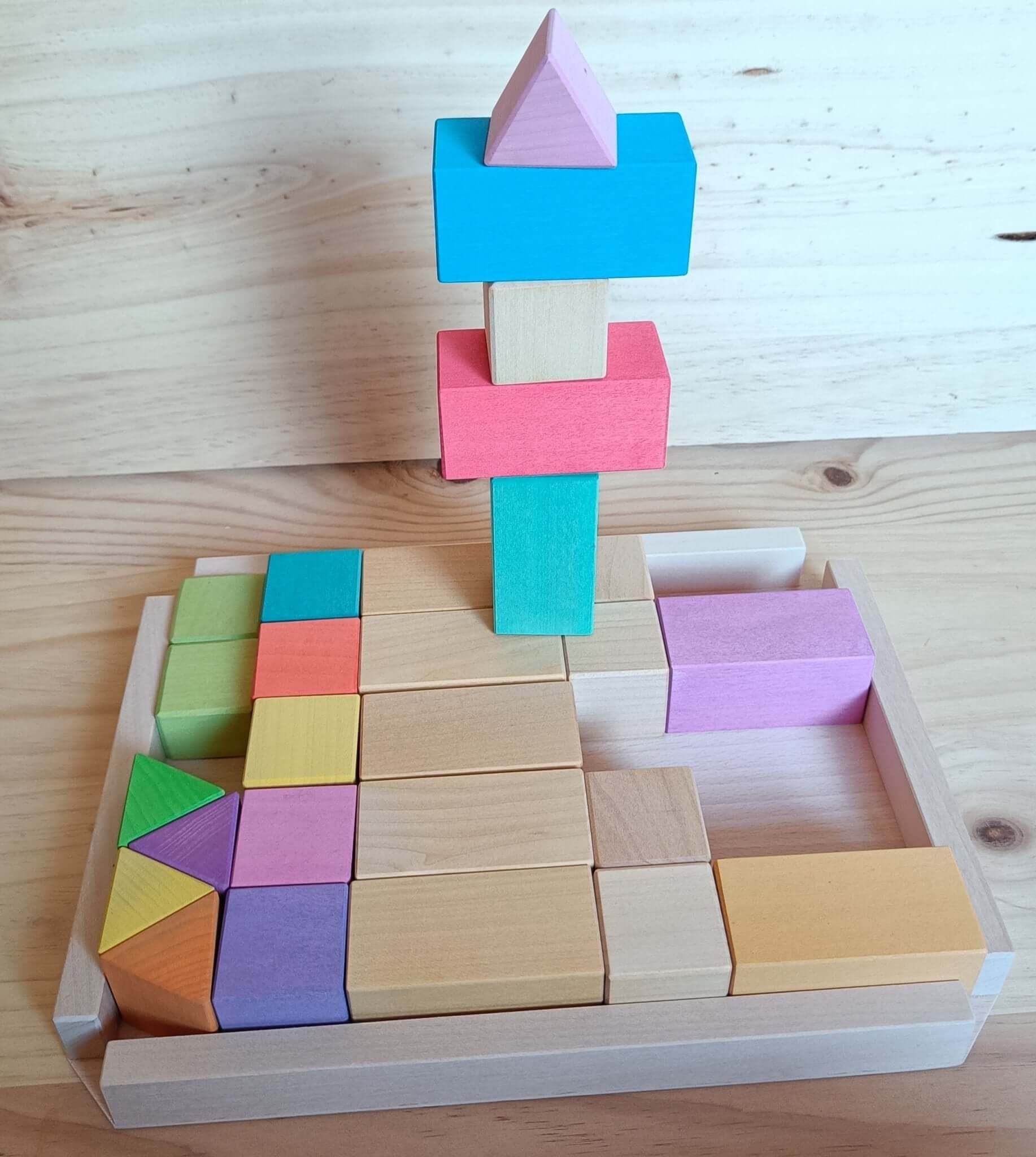 Set de construcción de madera 25 pcs - Ocamora - Mi Juego Bonito