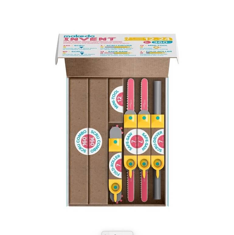 Set Invent Kit 360 piezas Juego de construcción Makedo para grupos Building Toys