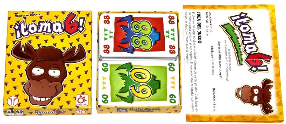 Toma 6, juego de cartas de estrategia y cálculo, 30 minutos, desde 8 años