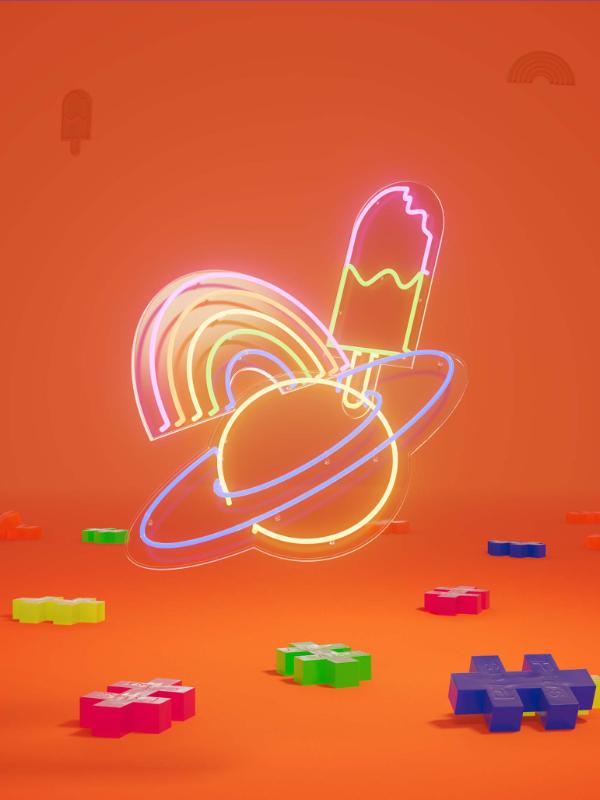 Tubo Neon 100 pcs Juego de construcción desde los 5 años Building Toys
