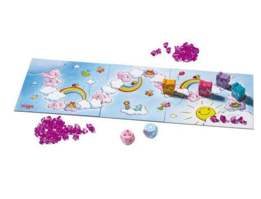 Unicornio Destello: El tesoro de las nubes – Primer juego con unicornios y conteo · 3+ · 2-4 jugadores · 10 min · HABA