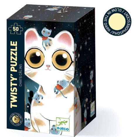 Wizzy Puzzle Tierno Gatito Puzzle que brilla en la oscuridad para niños 5 años