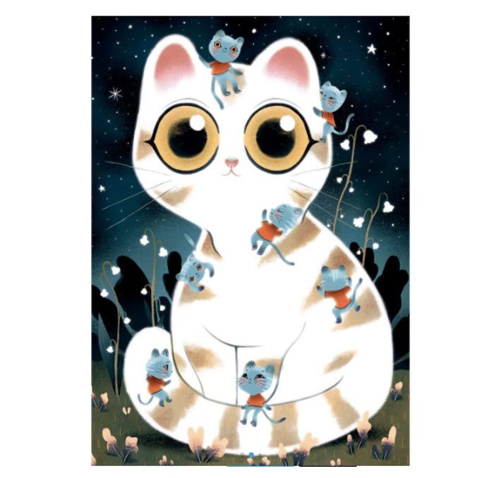 Wizzy Puzzle Tierno Gatito Puzzle que brilla en la oscuridad para niños 5 años