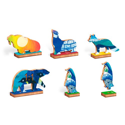 Woody Puzzle Animales Polares 48 pcs - Puzzle de madera para niños 5 años - Mi Juego Bonito
